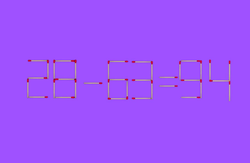 Sposta solo due fiammiferi per risolvere questa equazione in 20 secondi: una sfida di QI che pochi superano!